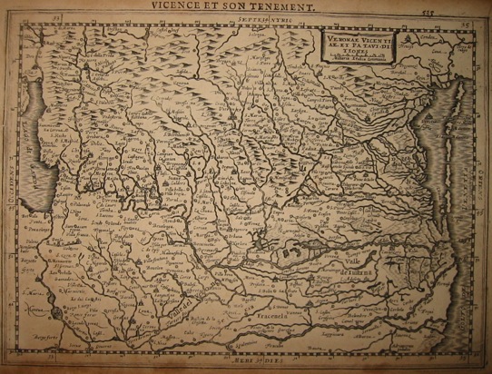 Mercator Gerard - Hondius Jodocus Veronae, Vicentiae et Patavi Ditiones 1630 Amsterdam